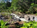 Wailuku River runs towards Boiling Pots Royalty Free Stock Photo